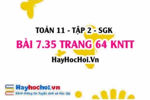 Bài 7.35 trang 64 Toán 11 tập 2 Kết nối tri thức